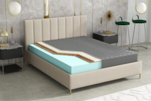 ANTYALERGICZNY MATERAC PIANKOWY KDS HUGO BLACK 180x200x13 CM